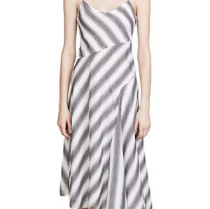 Theory Womens Athens Striped A-line Dress